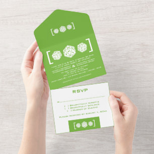 Invitación a jugar todos los dados de la verde D20