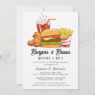 Invitación a jugos y hamburguesas