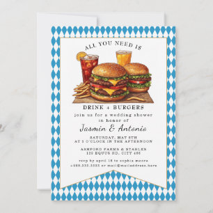 Invitación a jugos y hamburguesas