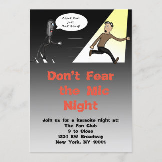 Invitación a karaoke/micrófono abierto