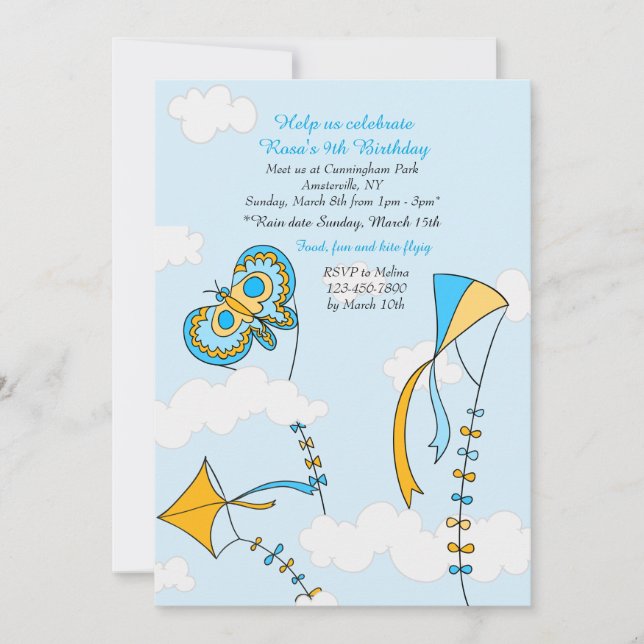 Invitación a Kite Sky (Anverso)