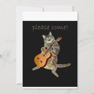 Invitación a Kitty con guitarra