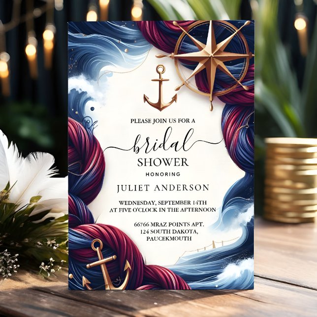 Invitación A Knot Nautical Bridal Shower (Subido por el creador)