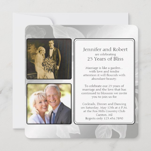 Invitación a la 25ª foto del jardín de rosas por a (Anverso)