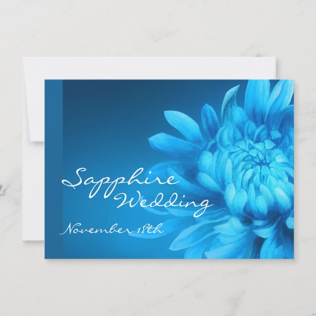 Invitación a la 45ª fiesta de bodas azul de Sapphi (Anverso)