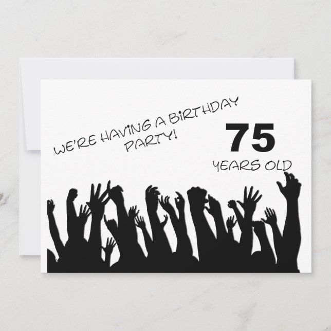 Invitación a la 75ª fiesta con multitudes aclamada (Anverso)