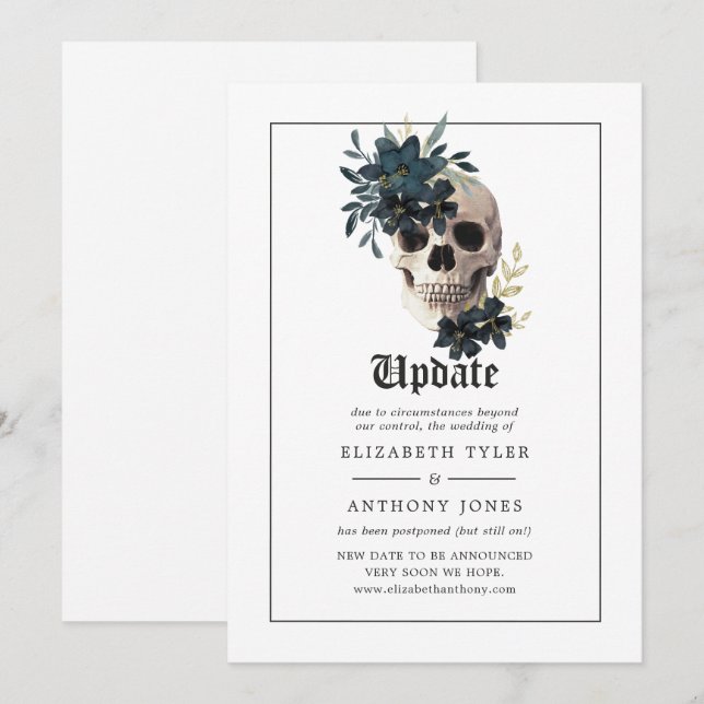 Invitación a la actualización del Boda gótico de H (Anverso / Reverso)