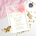 Invitación a la acuarela de Bat Mitzvah | Rosa abs<br><div class="desc">¡Únete a la magia de la tradición y el estilo con nuestras invitaciones Mitzvah Bat de color rosa! Estas invitaciones,  empapadas en suaves tonalidades de color,  muestran su evento especial con elegancia y corazón. Eleva tu celebración con estos keepsakes artísticos que los huéspedes estarán encantados. Muestra recuerdos de estilo.</div>