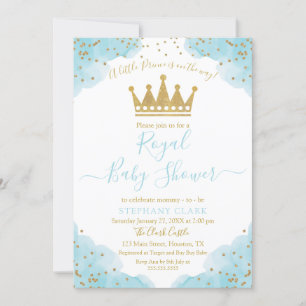 Invitación a la acuarela de Prince Royal Baby Show