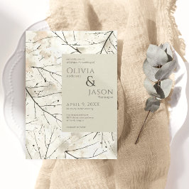 Invitación a la acuarela de Rubor Flax Mocha