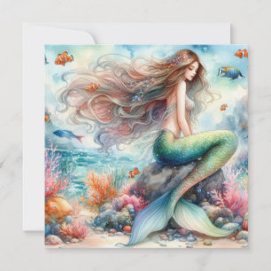 Invitación a la acuarela de Sirena