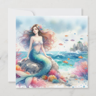 Invitación a la acuarela de Sirena