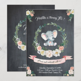 Invitación a la acuarela floral, segundo bebé