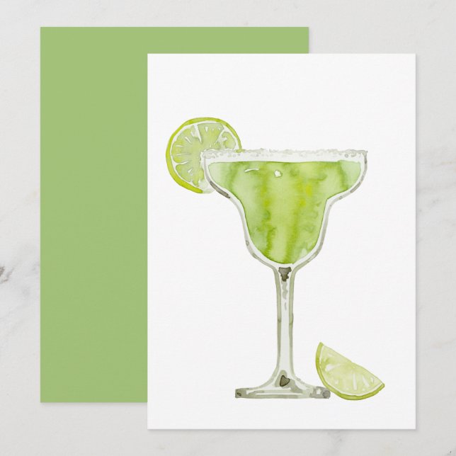 Invitación a la acuarela Margarita (Anverso / Reverso)