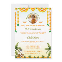 Invitación a la alimentación de arroz, tarjeta Ann