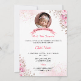 Invitación a la alimentación de arroz, tarjeta Ann