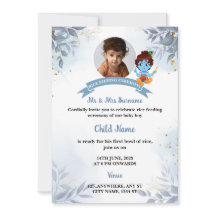 Invitación a la alimentación de arroz, tarjeta Ann