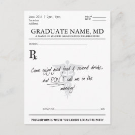 Invitación a la almohadilla de prescripción de gra