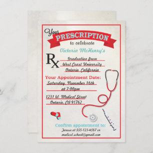 Invitación a la almohadilla de prescripción de gra