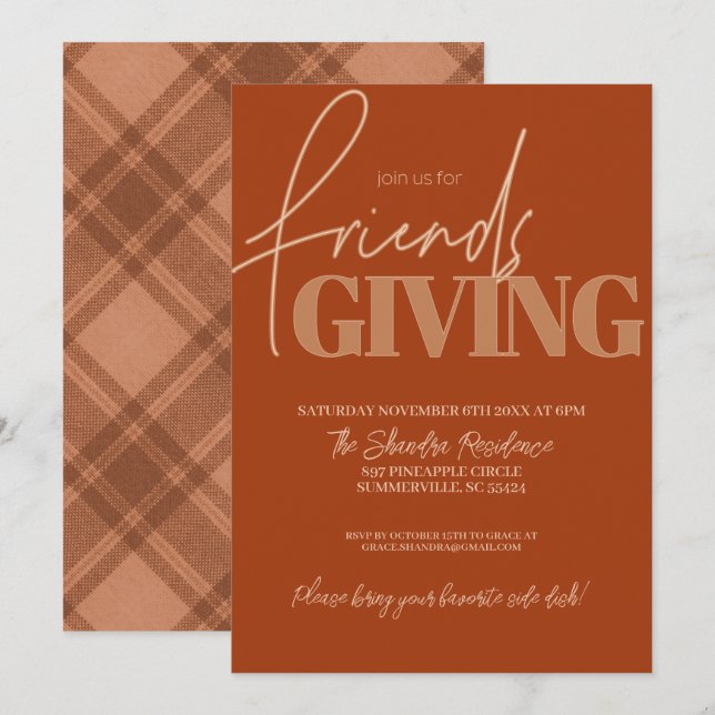 Invitación a la amistad de otoño (Anverso / Reverso)