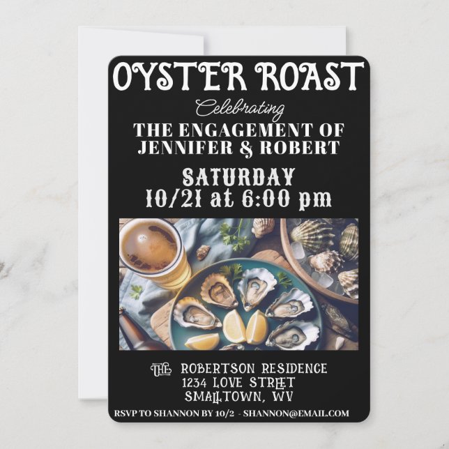 Invitación a la asada de ostión (Anverso)