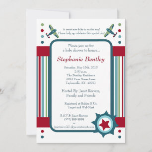 Invitación a la aviación de avión de Wings 5x7