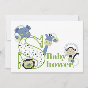 Invitación a la Baby Shower de Animal Park