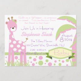 Invitación a la Baby Shower de Baby Giraffe