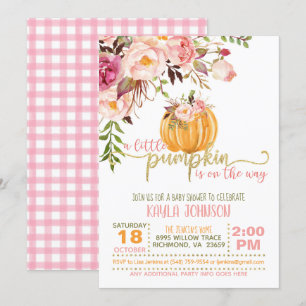 Invitación a la Baby Shower de calabaza - Funda fl