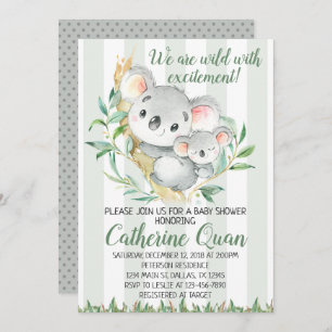 Invitación a la Baby Shower de Koala