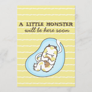 Invitación a la Baby Shower de los pequeños monstr