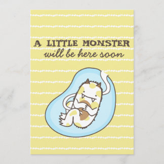 Invitación a la Baby Shower de los pequeños monstr
