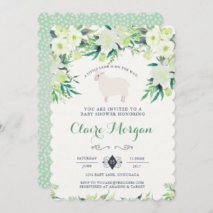 Invitación a la Baby Shower del cordero