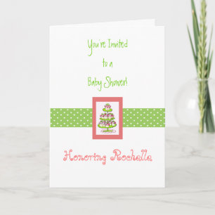 Invitación a la Baby Shower del pastel
