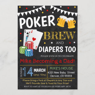 Invitación a la Baby Shower Poke and Beer