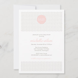 Invitación a la Baby Shower Polka Dot