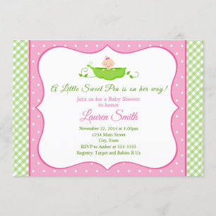 Invitación a la Baby Shower por un dulce Chica ros