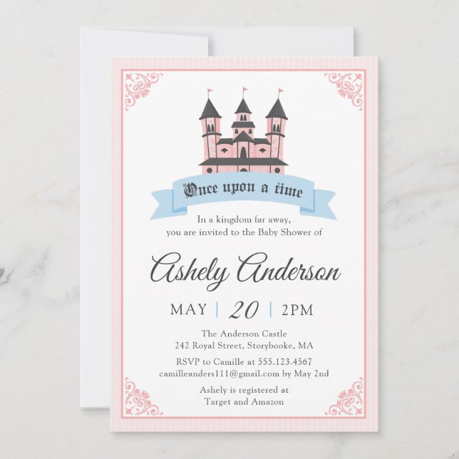 Invitación a la Baby Shower Real de la Princesa de (Anverso)