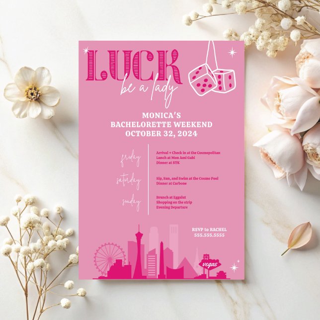 Invitación a la Bachelorette de Las Vegas e Itiner (Subido por el creador)