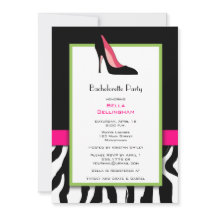 Invitación a la Bachelorette Party Black Heels