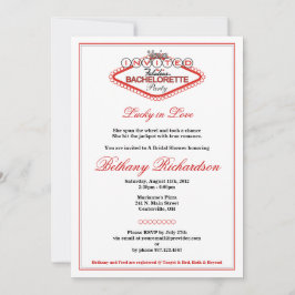 Invitación a la Bachelorette Party de Las Vegas