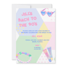 Invitación a la Bachelorette Party de los 90