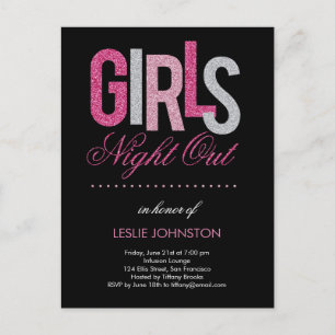 Invitación a la Bachelorette Party Night Out de lo