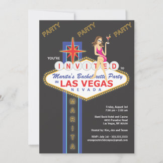 Invitación a la Bachelorette Party Night Out de lo