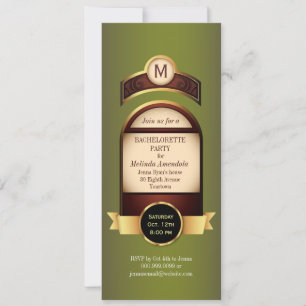 Invitación a la bachillerato con etiqueta dorada