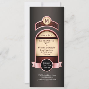 Invitación a la bachillerato con etiqueta rosa