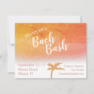 Invitación a la bachillerato de destino tropical