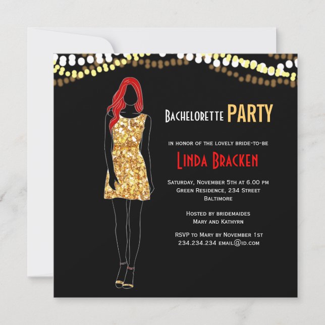 Invitación a la bachillerato de la ropa de Chica d (Anverso)