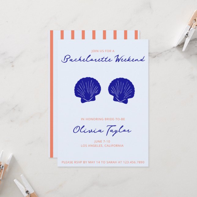 Invitación a la bachillerato de playa (Anverso/Reverso In Situ)