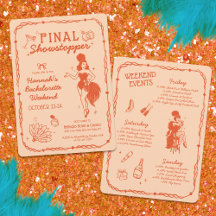 Invitación a la bachillerato de Showgirl Final Sho